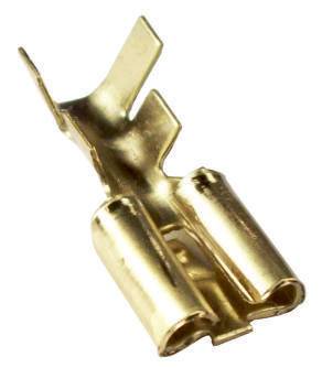 11615 Terminal pala hembra de 9,5 mm. con traba