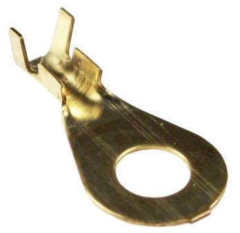 11622 Terminal ojal de bronce agujero 6,5 mm. Cable hasta 2 mm.