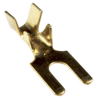 11638 Terminal horquilla de bronce agujero diametro 5,3 mm.