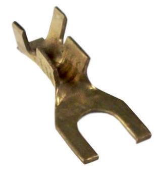 11639 Terminal horquilla de bronce agujero diametro 4 mm.