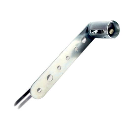 1214 PORTALAMPARA UNIVERSAL 2 POLOS CON SOPORTE LARGO