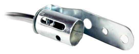 1217 PORTALAMPARA UNIVERSAL 2 POLOS CON SOPORTE CURVO TIPO