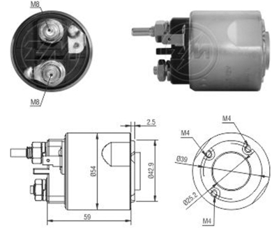 7495 Solenoide Renault Clio/ Kangoo/ Laguna/ Megane/ Scenic 12v.