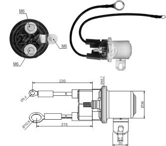 2428 Solenoide Volvo FH16 24v.