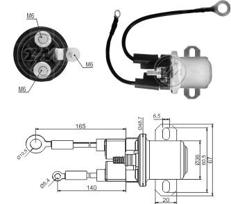 3428 Solenoide Mercedes Benz Actros 24v.