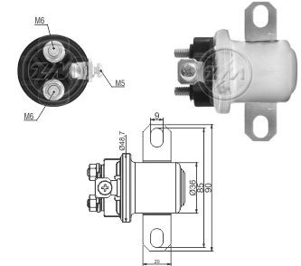0427 Solenoide Ford Cargo camion Grid Heater/ Volkswagen camiones 12v.