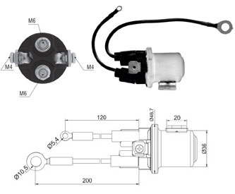 0428 Solenoide Renault Truck/ Volkswagen camiones/ Volvo camiones 24v.
