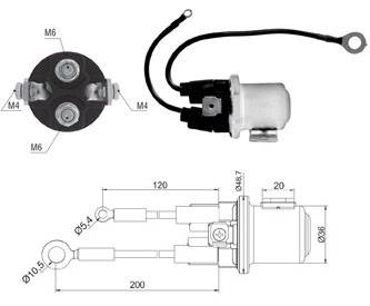 0428 Solenoide Renault Truck/ Volkswagen camiones/ Volvo camiones 24v.