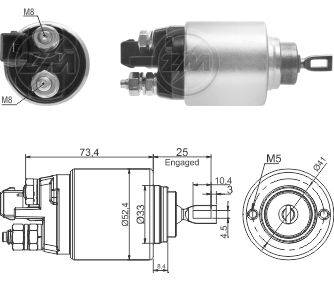 0382 Solenoide Volkswagen Fox/ Gol/ Voyage/ Golf 12v.