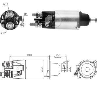 5898 Solenoide Mercedes Benz Atego/ Atron/ Axor 24v.