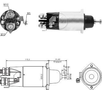 6898 Solenoide Hitachi excavadoras/ Isuzu Truck