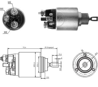 5381 Solenoide Mercedes Benz 180/ 200/ 230/ 250/ Sprinter 12v.