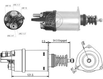 2352 Solenoide Delco Remy 37 MT Case/ Ford tractor/ Massey Ferguson/ New Holland 12v.