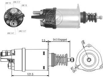 2360 Solenoide Delco Remy 37 MT Caterpillar 3114/ 3116/ 3176/ Excavator 24v.