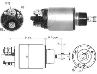 0825 Solenoide Case MXM/ New Holland TM-TS-TV/ Valtra 6200 12v.
