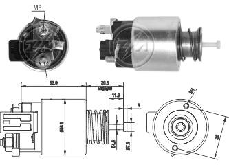 1261 Solenoide Kia Cerato/ Forte/ Sorento/ Sportage 2009 al 2010 12v.