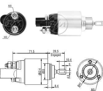 8381 Solenoide Audi A3/TT/ Seat/ Volkswagen 12v.