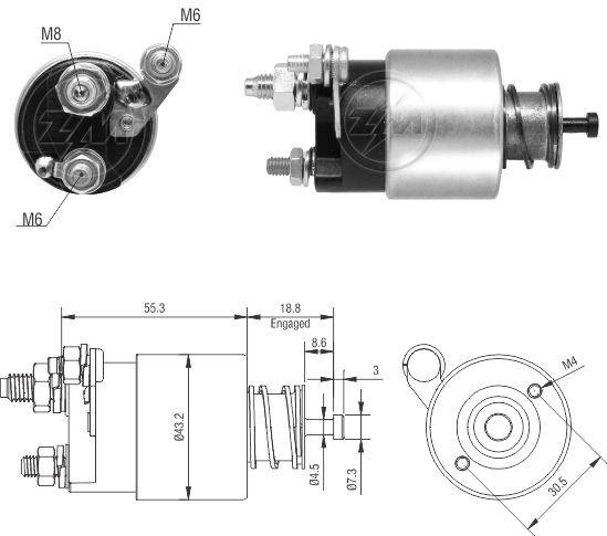 4391 Solenoide Ford Ecosport/ Ka/ Fiesta 12v.