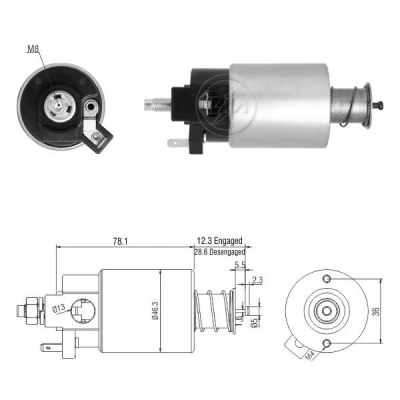 1665 Solenoide Chrysler/ Dodge Gran Caravan/ T Country 3.6 V6/ Cherokee 2011-2014