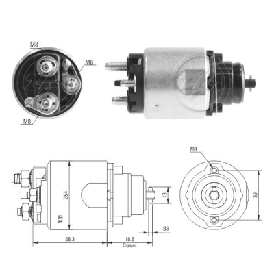 7494 Solenoide Chevrolet S10/ Trailblazer 12v.