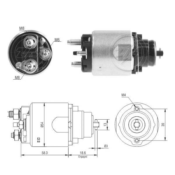 7494 Solenoide Chevrolet S10/ Trailblazer 12v.