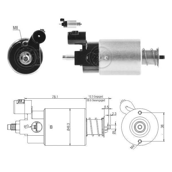 4665 Solenoide Dodge Ram 1500 V6 3.6L/ Wrangler
