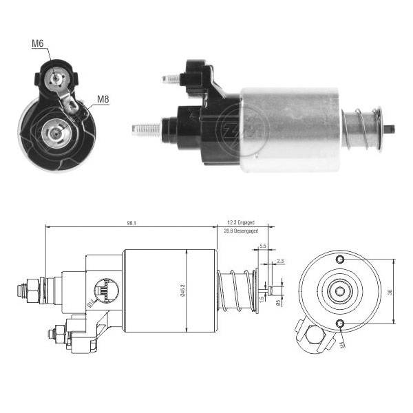 2665 Solenoide Fiat Siena/ Gran Siena/ Palio desde 2012/ Jeep Renegade 12v.
