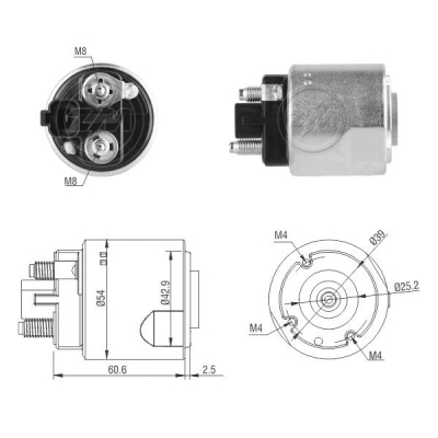 9492 Solenoide Chevrolet Captiva 2.2 CDI desde 2011/ Cruze 12v.