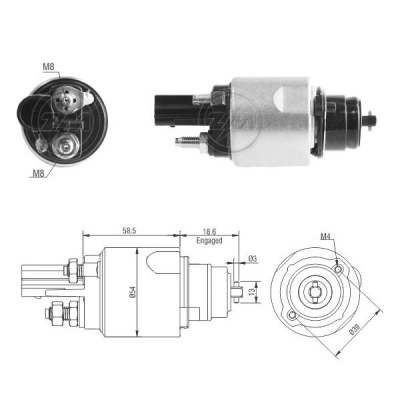 3498 Solenoide Volkswagen Amarok 2.0TDI 12v.