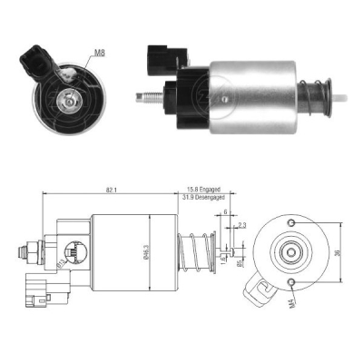 3665 Solenoide Toyota Etios 12v.