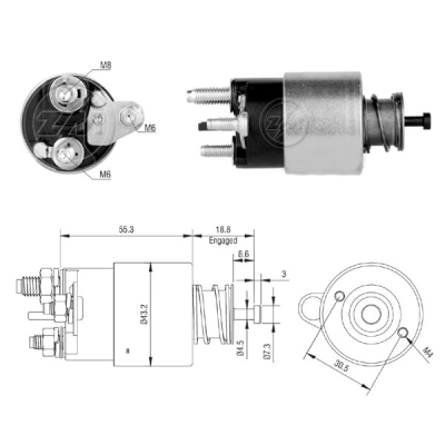 6391 Solenoide Mercedes Benz Vito 12v.