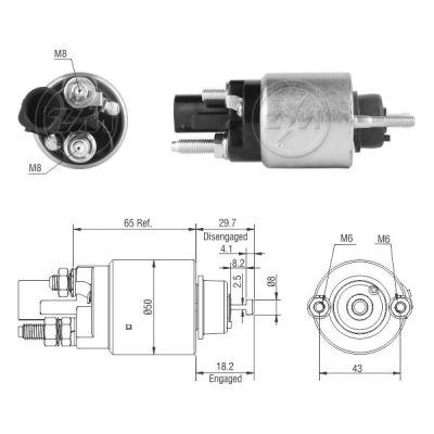 7708 Solenoide Volkswagen Fox/ Gol/ Saveiro/ Up/ Voyage desde 2015 12v.