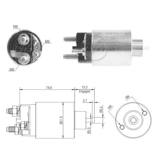 3795 Solenoide Ford Focus/ Explorer/ Escape desde 2013 12v.