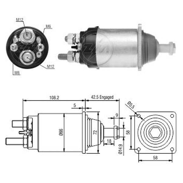 0836 Solenoide DAF 85CF/ 95XF desde 2001 24v.