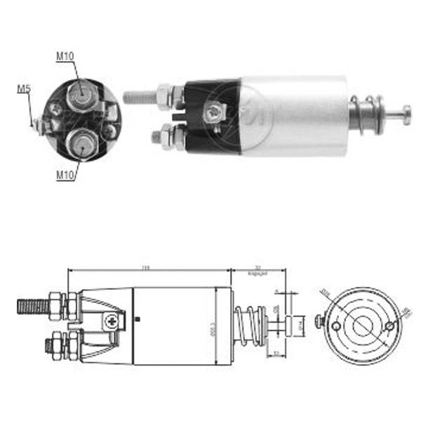 6897 Solenoide Scania 124 desde 2010 serie P/ R/ T 24v.