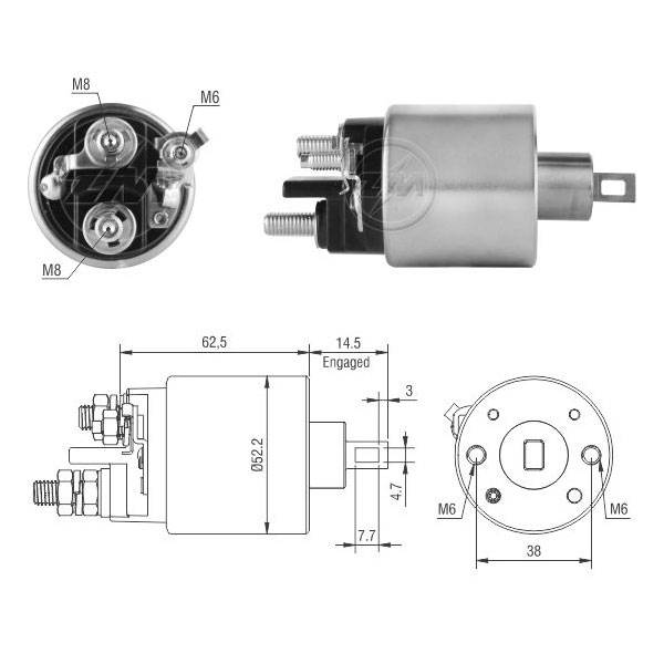 4710 Solenoide Fiat Palio/ Punto/ Siena/ Strada 2010 12v.