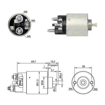 2996 Solenoide Chevrolet Cruze 1.4/ Sonic 2015-17 12v.