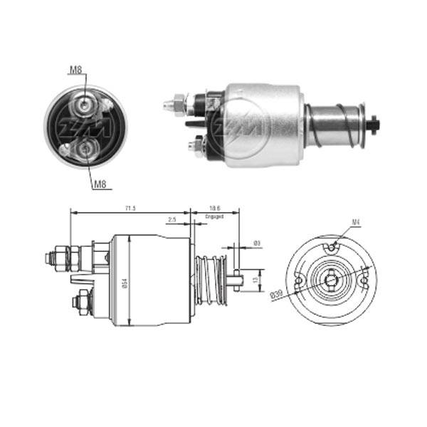 8495 Solenoide Fiat Palio 1.4 FIRE Evo/ Siena/ 500/ Tipo/ Alfa Romeo Mito 1.4 TB 12v.