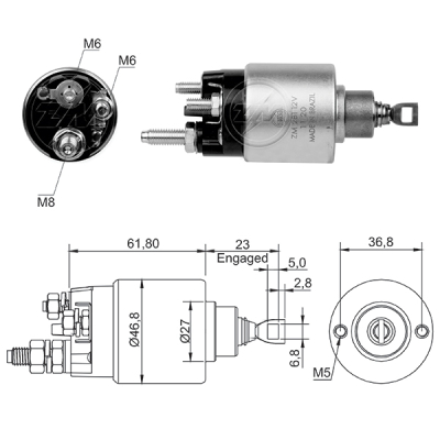 0281 Solenoide Fiat Mobi- Strada 1.3/ Palio- Siena 1.4
