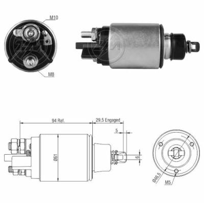 2826 Solenoide Excavadora Case- New Holland ISKRA