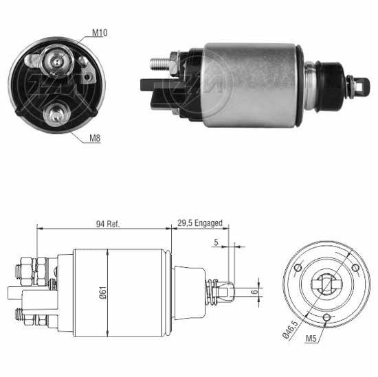 2826 Solenoide Excavadora Case- New Holland ISKRA