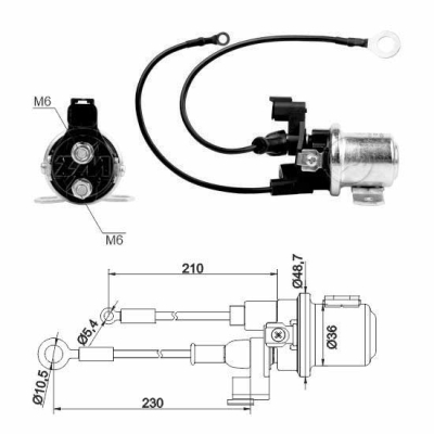 6428 Solenoide auxiliar Volvo FM Series 330/ 450
