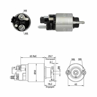 3709 Solenoide BMW Serie 1/ Serie 3/ Serie 5/ X1/ X3/ X5/ Z4 2.5/ 3.0