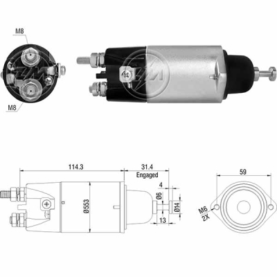 1898 Solenoide Mitsubishi Fuso 4.9