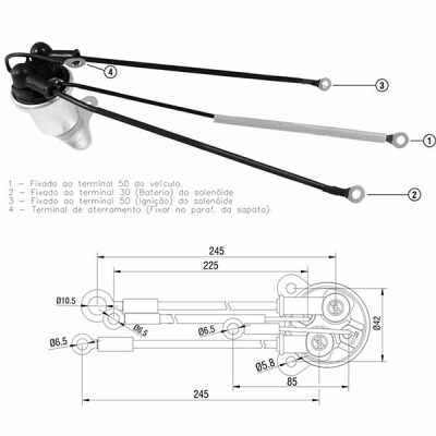 5409 Solenoide auxiliar M. Benz 1215/ 712/ 914/ 915/ Atego 1217 OM 904/ OM 906