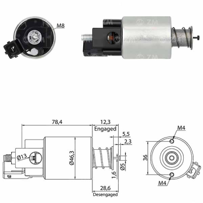 7665 Solenoide Citroen C-Elysee 1.2VTi/ C3/ C4 1.2 THP/ C4 Cactus/ DS 3/ Peugeot 208/ 301