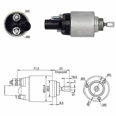 2383 Solenoide Audi A4/ A5/ A6/ A7/ A8/ Q5 1.8- 2.0- 3.0