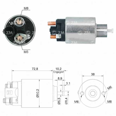 3392 Solenoide Chevrolet S10/ Trailblazer 2.8D