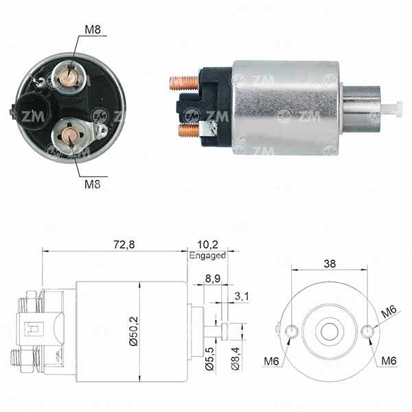 3392 Solenoide Chevrolet S10/ Trailblazer 2.8D