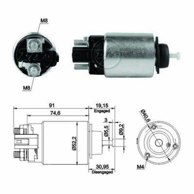 3866 Solenoide Hyundai HR 2.5/ KIA Bongo K2500